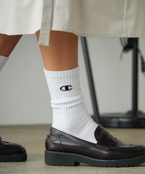 Champion(チャンピオン)の「Champion/チャンピオン 3P MIDDLE SOCKS 3点セット ソックス(ソックス/靴下・メンズ・ホワイト/ブラック・25/23)」の5枚目の写真