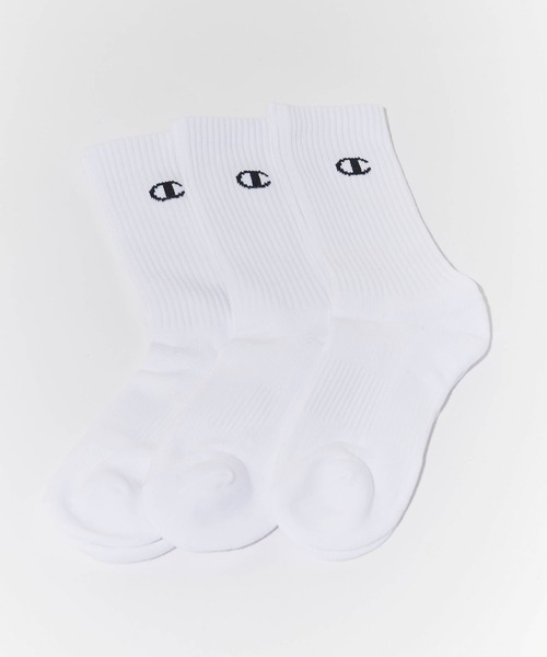 Champion(チャンピオン)の「Champion/チャンピオン 3P MIDDLE SOCKS 3点セット ソックス(ソックス/靴下・メンズ・ホワイト/ブラック・25/23)」の13枚目の写真