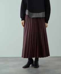 VICKY（ビッキー）の「レザーライクジョーゼットプリーツスカート≪手洗い可能≫（スカート）」