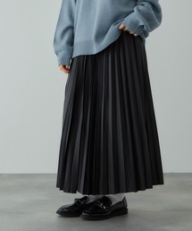 レザーライクジョーゼットプリーツスカート≪手洗い可能≫