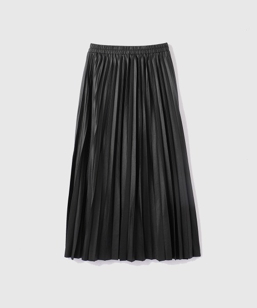 VICKY(ビッキー)の「レザーライクジョーゼットプリーツスカート≪手洗い可能≫(スカート・レディース・ブラック/ボルドー・M)」の15枚目の写真