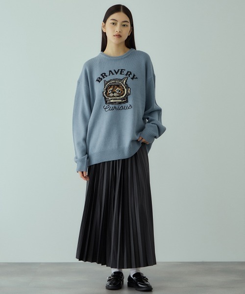 VICKY(ビッキー)の「レザーライクジョーゼットプリーツスカート≪手洗い可能≫(スカート・レディース・ブラック/ボルドー・M)」の19枚目の写真