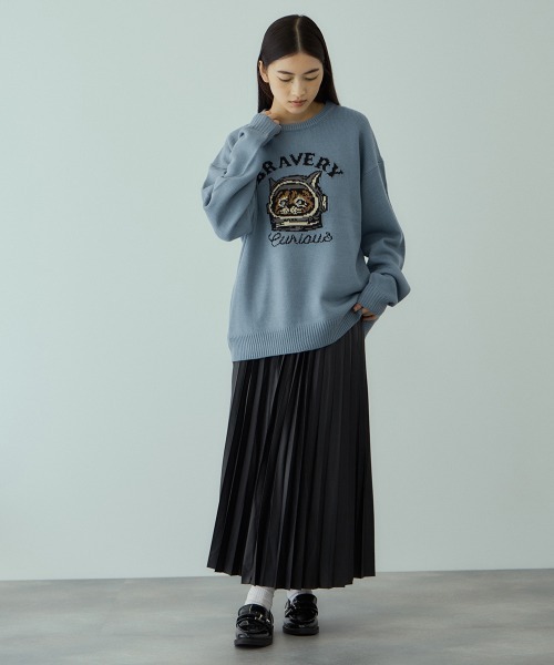 VICKY(ビッキー)の「レザーライクジョーゼットプリーツスカート≪手洗い可能≫(スカート・レディース・ブラック/ボルドー・M)」の20枚目の写真
