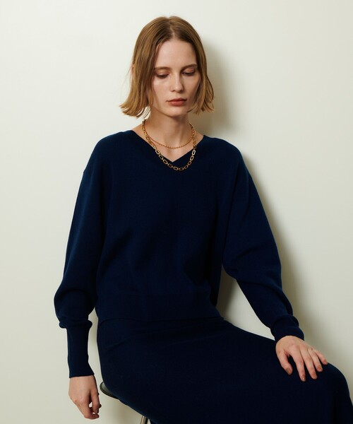 ウールスムース2WAYネックプルオーバー（ニット/セーター