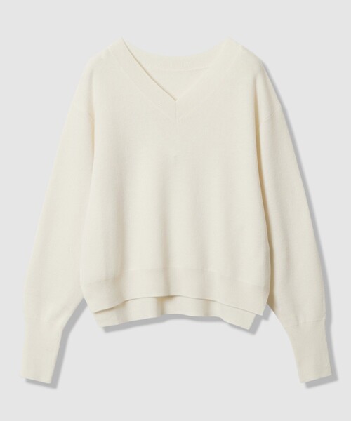 ウールスムース2WAYネックプルオーバー（ニット/セーター