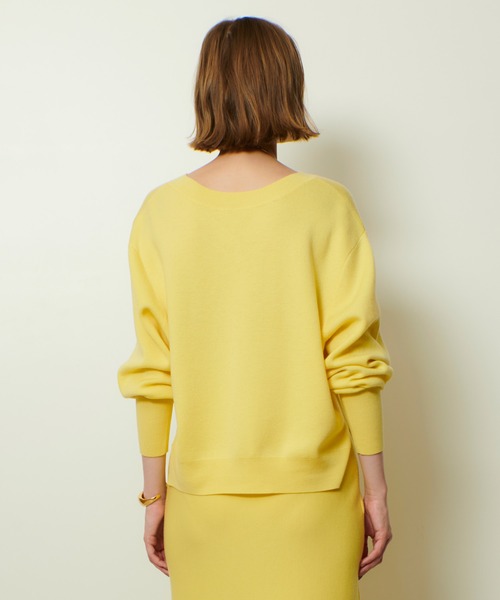 allureville（アルアバイル）の「ウールスムース2WAYネックプルオーバー（ニット/セーター・レディース・ミント/ダークブラウン/オフホワイト/ライトイエロー/グレー系その他/ネイビー・2）」の10枚目の写真