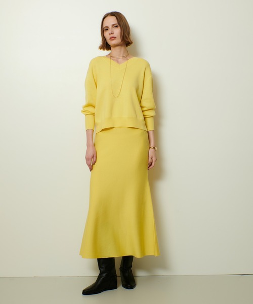 ウールスムース2WAYネックプルオーバー（ニット/セーター