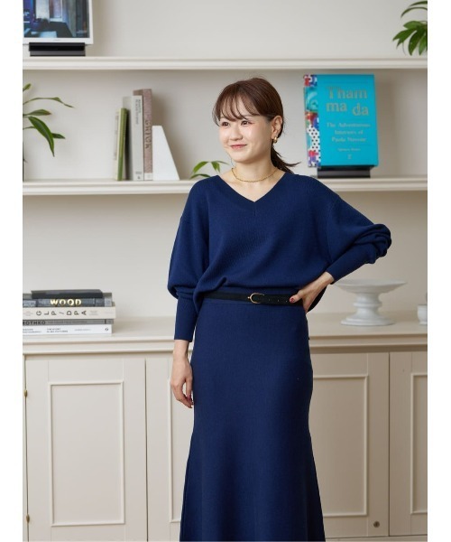 ウールスムース2WAYネックプルオーバー（ニット/セーター