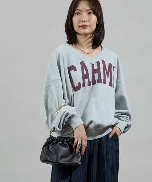 セール】ヴィンテージライク Vネックロゴスウェット（スウェット