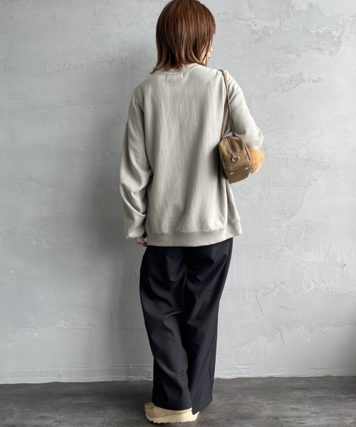 Americana/アメリカーナ] カレッジプリント クルーネックスウェット