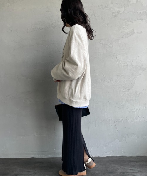 AMERICANA（アメリカーナ）の「[Americana/アメリカーナ] カレッジプリント クルーネックスウェット（スウェット・レディース・グレイッシュベージュ/ダークブラウン/オートミール・M）」の21枚目の写真