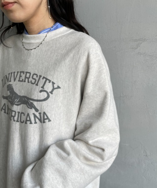 AMERICANA（アメリカーナ）の「[Americana/アメリカーナ] カレッジプリント クルーネックスウェット（スウェット・レディース・グレイッシュベージュ/ダークブラウン/オートミール・M）」の19枚目の写真