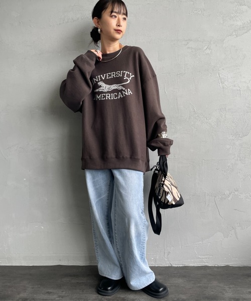✨美品✨アパルトモン　アメリカーナ　カレッジスウェット　日本製 Americana（アメリカーナ）カレッジロゴスウェット