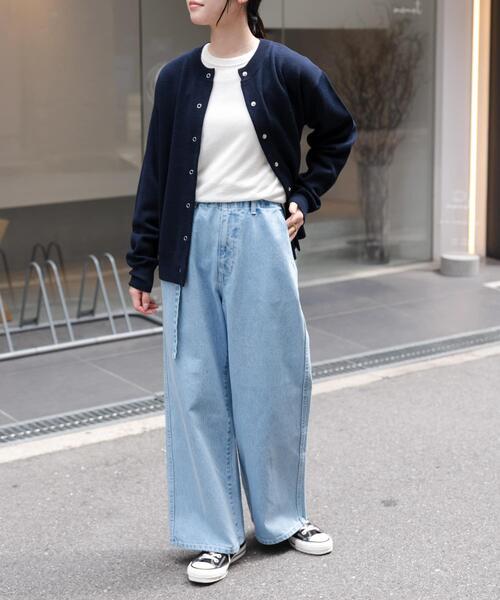 FORK&SPOON(フォークアンドスプーン)の「FORK&SPOON ミラノリブクルーネックカーディガン(カーディガン/ボレロ・レディース・アイボリー/ブラック/ネイビー/レッド・1)」の18枚目の写真