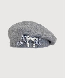 LA POMME petit(|~Ev`)Pearl Fluffy Knit Beret(n`O/x[X)