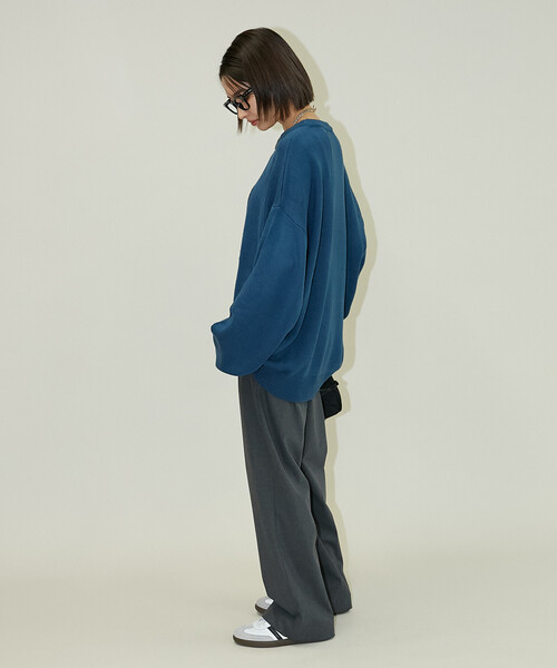 PUBLUX（パブリュクス）の「PUBLUX/パブリュクス Various キャット デザイン ニット　限定展開（ニット/セーター・レディース・チャコールグレー/ブルー/ブラック/ダークグレー/ベージュ/グリーン・LARGE/MEDIUM/SMALL）」の8枚目の写真