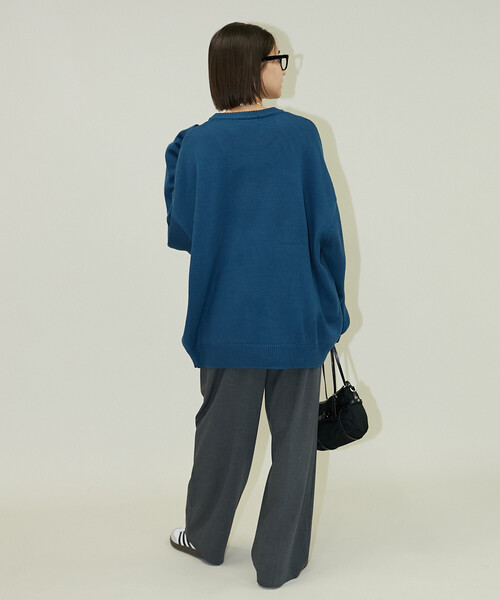 PUBLUX（パブリュクス）の「PUBLUX/パブリュクス Various キャット デザイン ニット　限定展開（ニット/セーター・レディース・チャコールグレー/ブルー/ブラック/ダークグレー/ベージュ/グリーン・LARGE/MEDIUM/SMALL）」の10枚目の写真