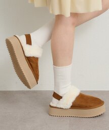 w closet | ファー厚底サンダル(ブーツ)