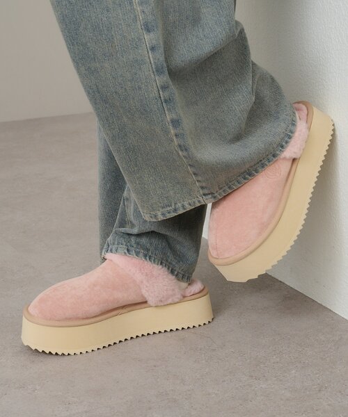 w closet（ダブルクローゼット）の「ファー厚底サンダル（ブーツ・レディース・アイボリー/ピンク/ベージュ・MEDIUM/LARGE）」の10枚目の写真