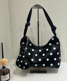 deux amour（ドゥーザムール）の「ハートチャーム付水玉柄ショルダーバッグ（ショルダーバッグ）」