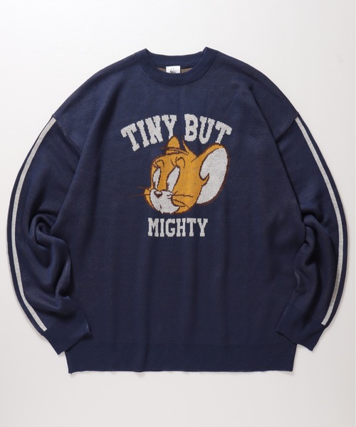 Tom&Jerry(トムアンドジェリー)の「【TOM & JERRY/トムとジェリー】ジャガードクルーネックニット(ニット/セーター・レディース・グレー/ネイビー/オレンジ/グリーン・MEDIUM/LARGE)」の7枚目の写真