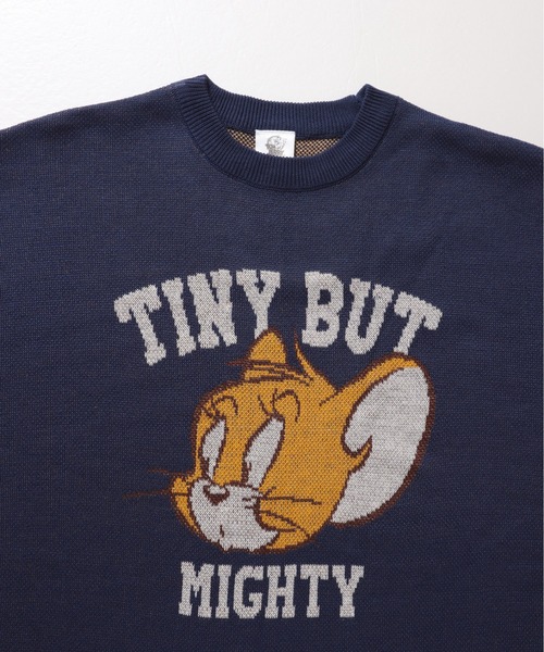 Tom&Jerry(トムアンドジェリー)の「【TOM & JERRY/トムとジェリー】ジャガードクルーネックニット(ニット/セーター・レディース・グレー/ネイビー/オレンジ/グリーン・MEDIUM/LARGE)」の11枚目の写真