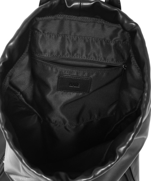 HARE（ハレ）の「レザーナップサック(HARE)（バックパック/リュック・メンズ・ブラック・FREE）」の9枚目の写真