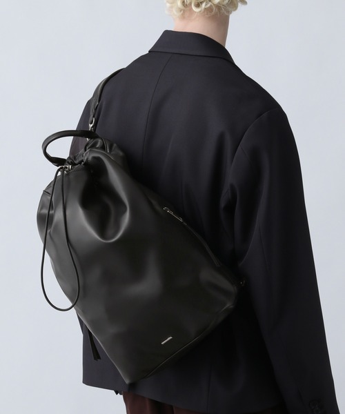 HARE（ハレ）の「レザーナップサック(HARE)（バックパック/リュック・メンズ・ブラック・FREE）」の19枚目の写真