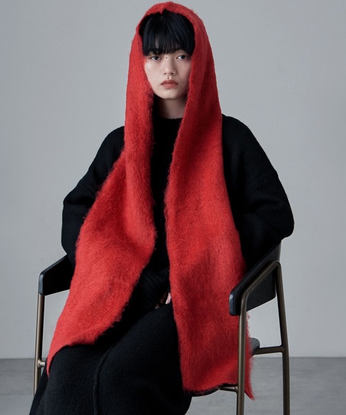 モヘアタッチフードマフラー（マフラー）｜etoll.（エトル）の