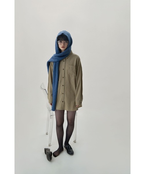 etoll.（エトル）の「モヘアタッチフードマフラー（マフラー・レディース・ベージュ/レッド/ブルー/チャコールグレー・M）」の18枚目の写真