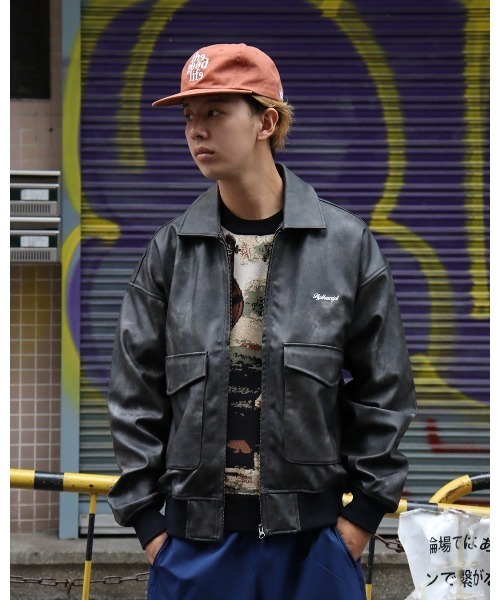 セール】HARP PU LEAHER JKT（ブルゾン）｜FLIP THE SCRIPT（フリップ