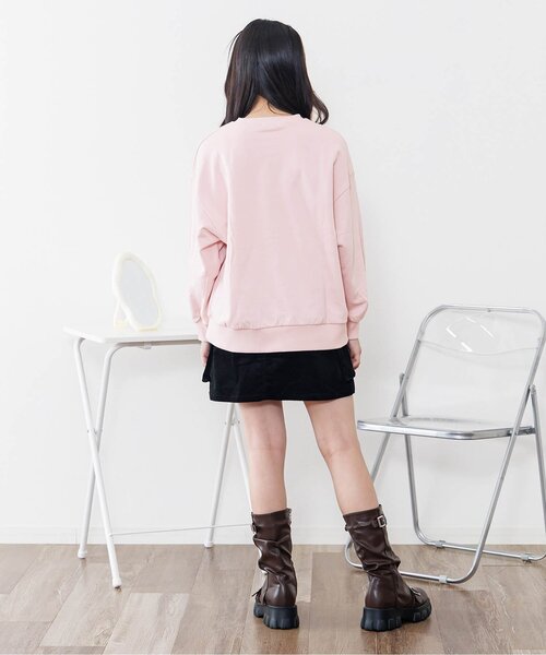 algy（アルジー）の「りぼんロゴBIGトレーナー（スウェット・キッズ・ピンク/グレー/オフホワイト・XX-SMALL/X-SMALL/SMALL/MEDIUM）」の13枚目の写真