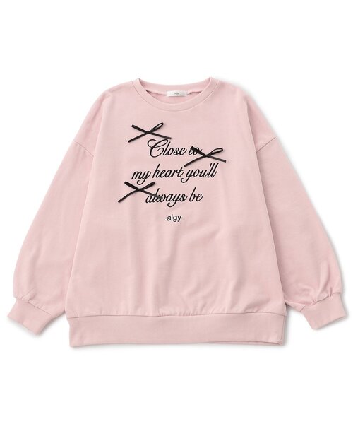 algy（アルジー）の「りぼんロゴBIGトレーナー（スウェット・キッズ・ピンク/グレー/オフホワイト・XX-SMALL/X-SMALL/SMALL/MEDIUM）」の14枚目の写真