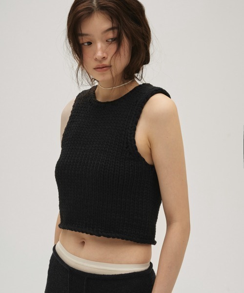 トゥデイフル　ブラック ベスト TODAYFUL（トゥデイフル）の「Hand Knit Vest（ベスト）」 - WEAR