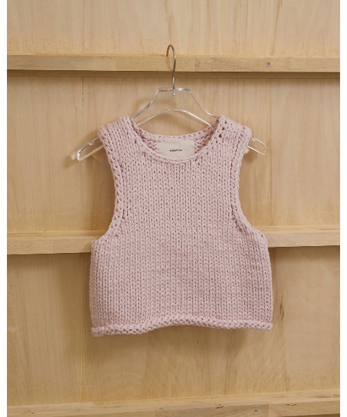 TODAYFUL(トゥデイフル)の「Hand Knit Vest(ベスト・レディース・ベビーピンク/ブラック/オフホワイト・FREE)」の14枚目の写真