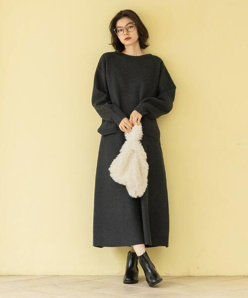 OPAQUE.CLIP（オペークドットクリップ）の「ラム風フェイクファーハンドバッグ（ハンドバッグ・レディース・ブラック/ブラウン系/オフホワイト・00）」の6枚目の写真