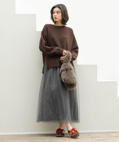 OPAQUE.CLIP（オペークドットクリップ）の「ラム風フェイクファーハンドバッグ（ハンドバッグ・レディース・ブラック/ブラウン系/オフホワイト・00）」の8枚目の写真