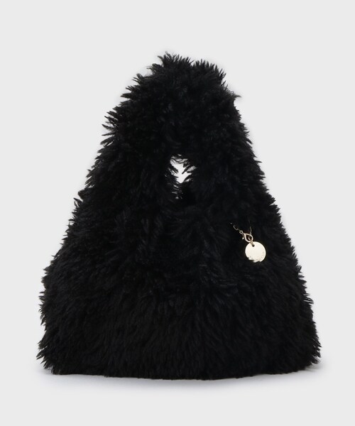 OPAQUE.CLIP（オペークドットクリップ）の「ラム風フェイクファーハンドバッグ（ハンドバッグ・レディース・ブラック/ブラウン系/オフホワイト・00）」の15枚目の写真