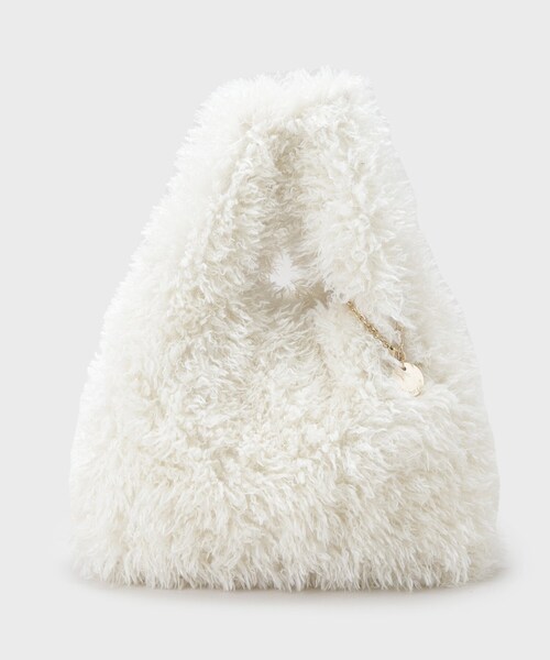 OPAQUE.CLIP（オペークドットクリップ）の「ラム風フェイクファーハンドバッグ（ハンドバッグ・レディース・ブラック/ブラウン系/オフホワイト・00）」の17枚目の写真