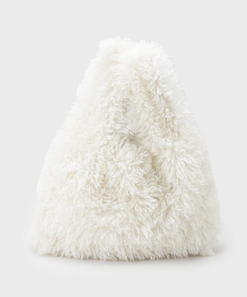 OPAQUE.CLIP（オペークドットクリップ）の「ラム風フェイクファーハンドバッグ（ハンドバッグ・レディース・ブラック/ブラウン系/オフホワイト・00）」の19枚目の写真