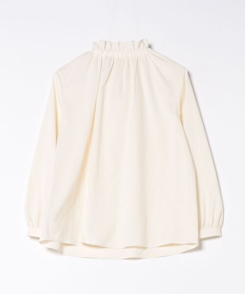 STRAWBERRY-FIELDS(ストロベリーフィールズ)の「ミルキータフタ_フリルカラーボウタイブラウス(シャツ/ブラウス・レディース・キナリ/ブラック・2)」の3枚目の写真