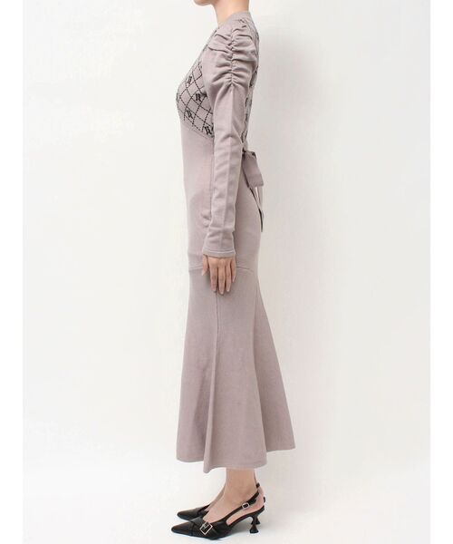 RESEXXY（リゼクシー）の「チェックジャガードマーメイドニットワンピース（ワンピース・レディース・アイボリー/ブラック/ベージュ・FREE）」の11枚目の写真