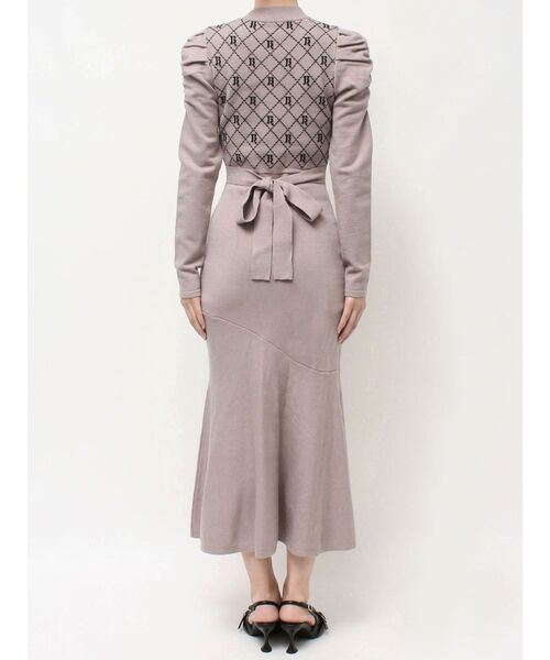 RESEXXY（リゼクシー）の「チェックジャガードマーメイドニットワンピース（ワンピース・レディース・アイボリー/ブラック/ベージュ・FREE）」の12枚目の写真