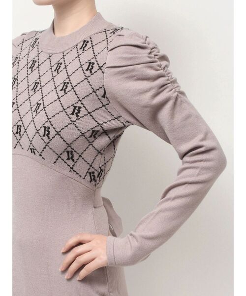 RESEXXY（リゼクシー）の「チェックジャガードマーメイドニットワンピース（ワンピース・レディース・アイボリー/ブラック/ベージュ・FREE）」の14枚目の写真