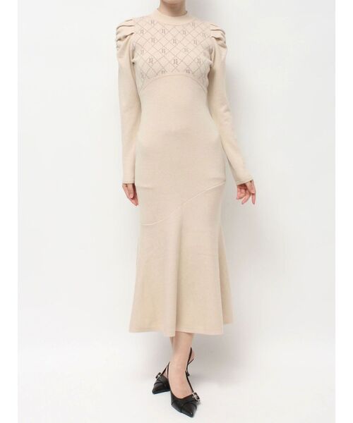 RESEXXY（リゼクシー）の「チェックジャガードマーメイドニットワンピース（ワンピース・レディース・アイボリー/ブラック/ベージュ・FREE）」の20枚目の写真