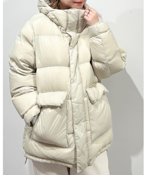◇【TAIONコラボ】ボリュームフードダウンコート（ダウンジャケット