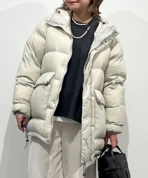 ◇【TAIONコラボ】ボリュームフードダウンコート（ダウンジャケット