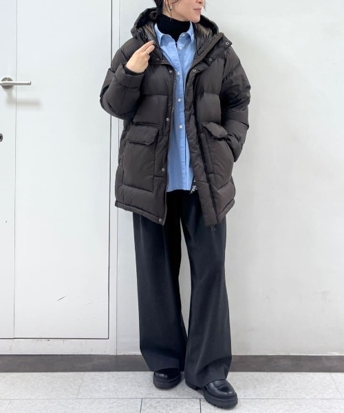 ◇【TAIONコラボ】ボリュームフードダウンコート（ダウンジャケット