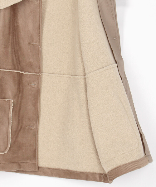 ステンカラー コーデュロイ 裏ボアジャケット 限定展開（ブルゾン