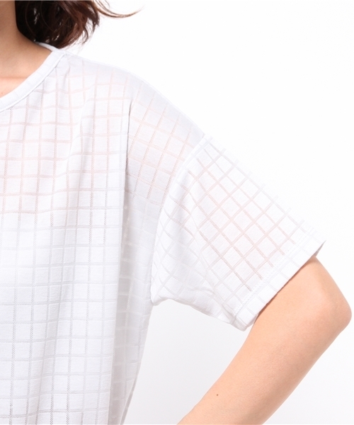 OUTLET（アウトレット）の「【Discoat Petit】布帛切替袖リボンP/O（Tシャツ/カットソー・レディース・グレー/オフホワイト・LARGE/MEDIUM）」の9枚目の写真